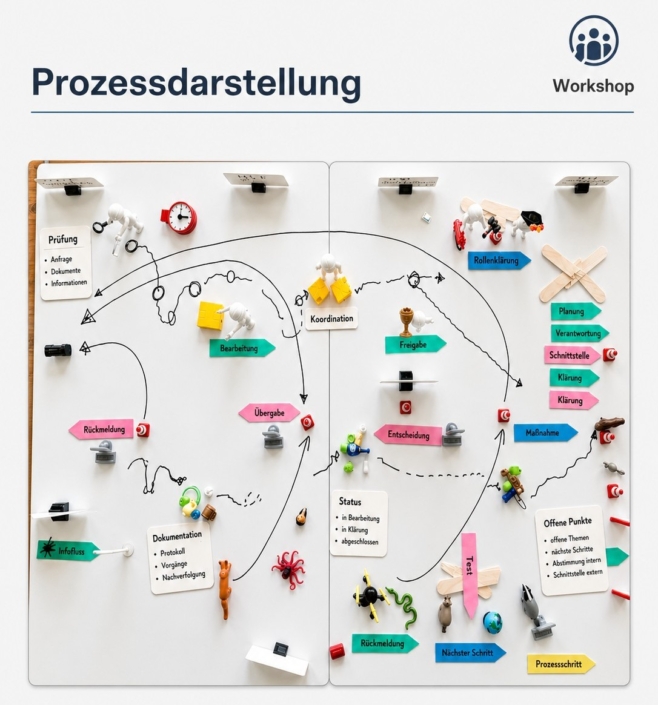 playmobil-pro-workshop-prozesse-schnittstellen-zustaendigkeiten Organisationsentwicklung / Transformations-Workshop / Teamentwicklung